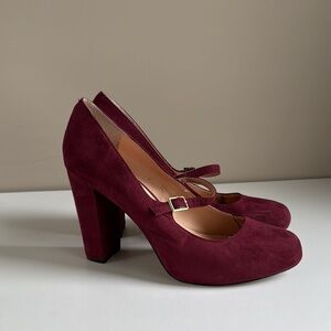 As is * Sole Society Burgundy Mary Jane Heels